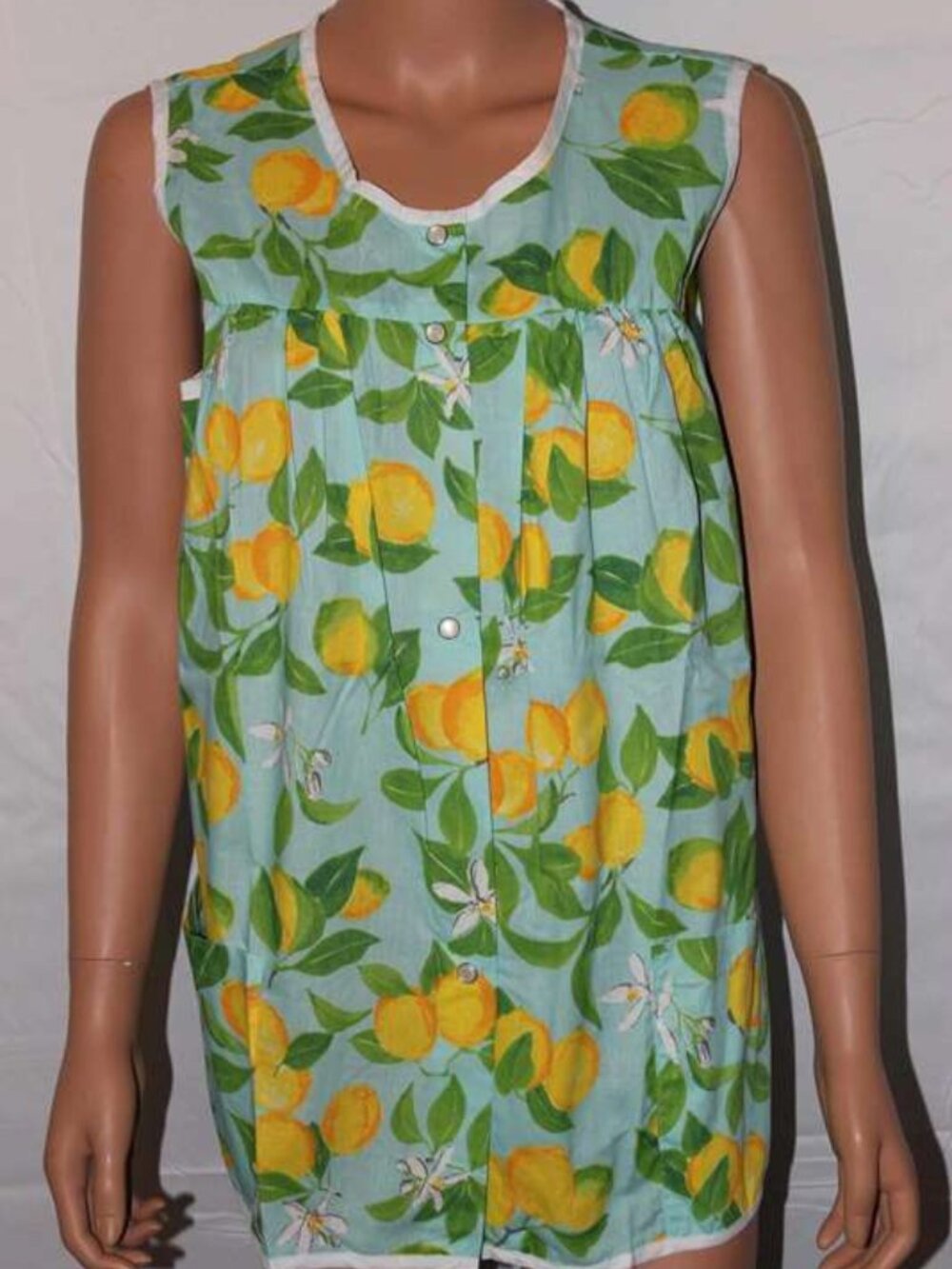 Lemon Print Sleeveless Dress